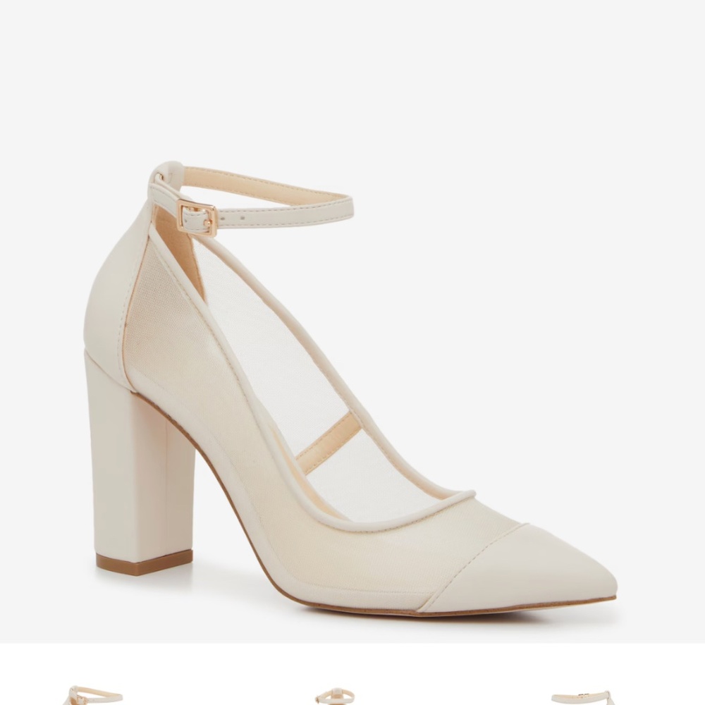 White block heel